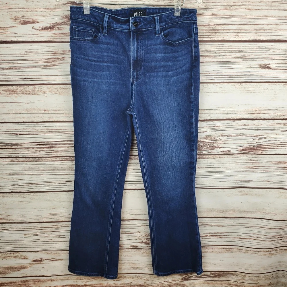 Paige Womens Size 31 Claudine Promenade/Dark Wash Ankle Flare Bootcut Jeans #233 - Picture 2 of 11